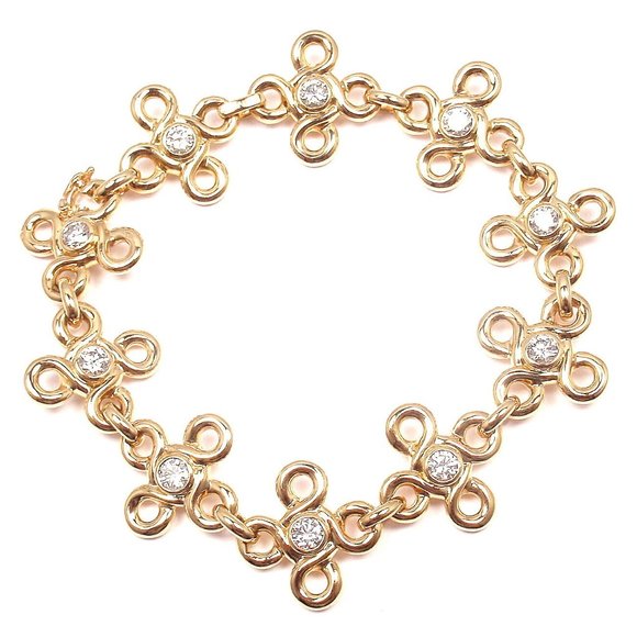 Rare! Authentic Chanel 18k Yellow Gold Diamond Bracelet Papers - Picture 3 of 11